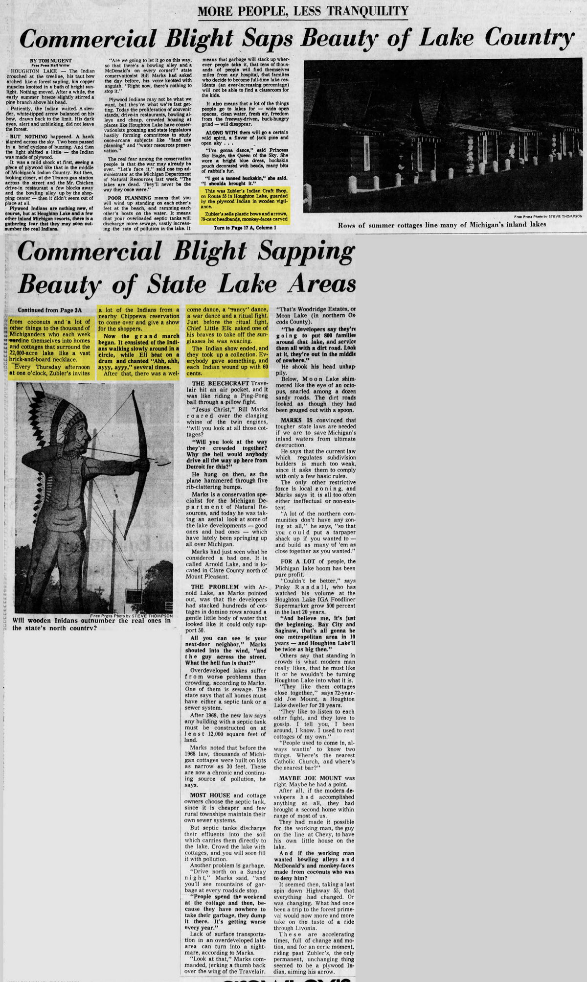 Zublers Indian Craft Shop - June 27 1971 Article (newer photo)